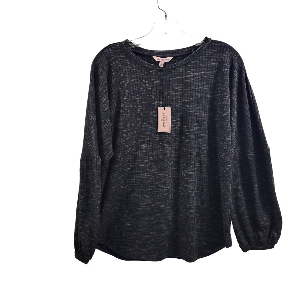 Juicy Couture Women's Long Sleeve Brown Top Size L NWT 1624-0602